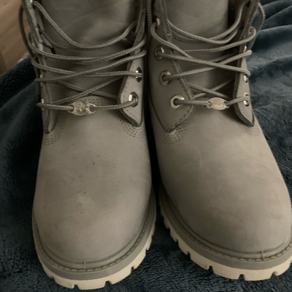 Grey timberland boots